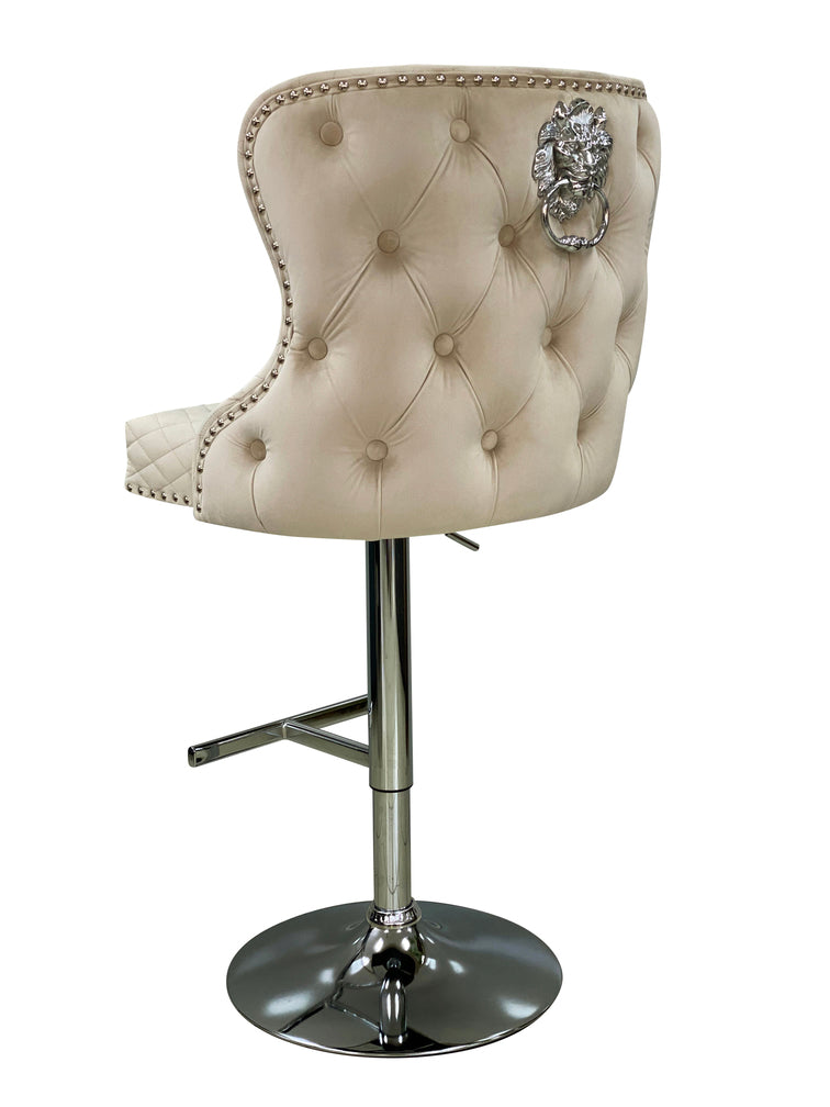 Viviana Mink Velvet Bar Stool