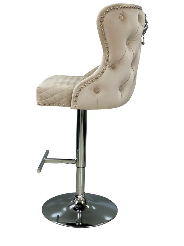 Viviana Mink Velvet Bar Stool