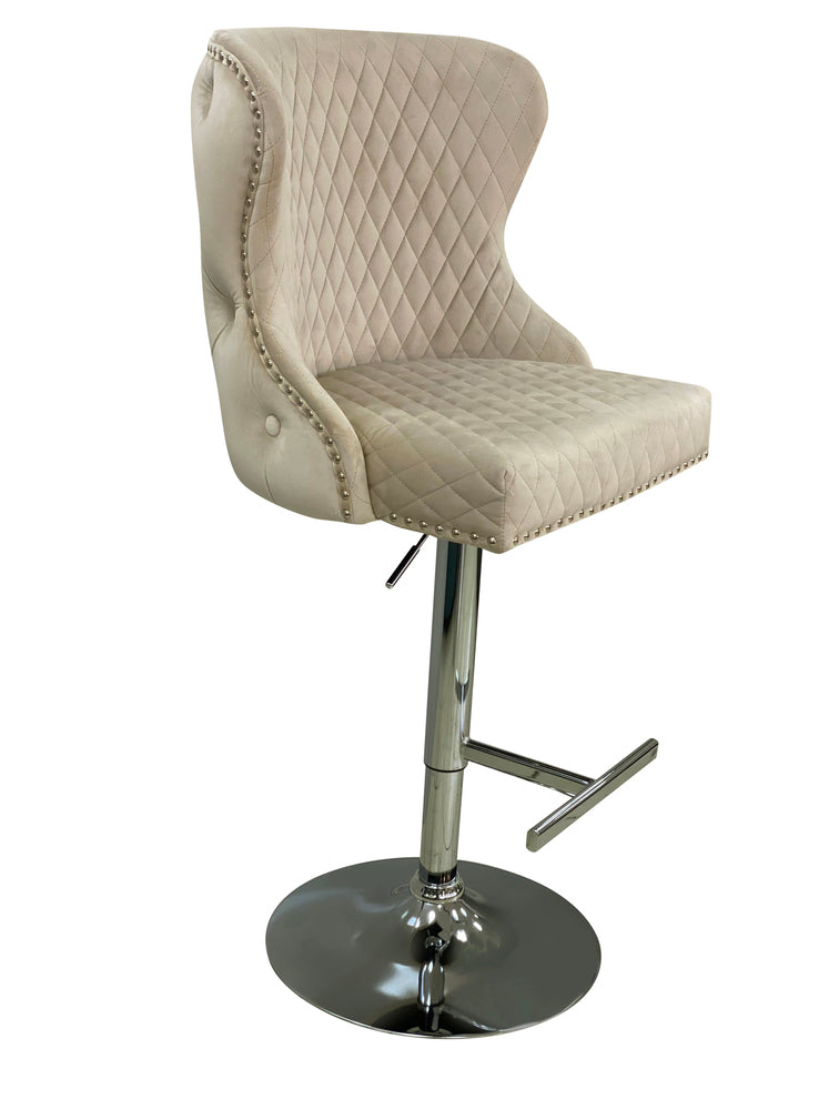 Viviana Mink Velvet Bar Stool
