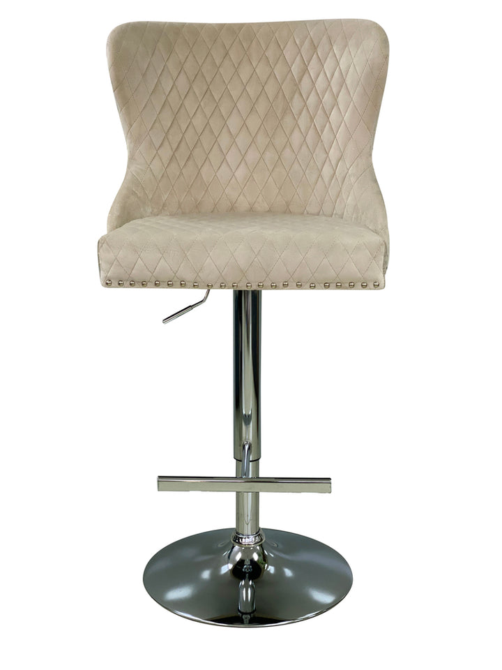 Viviana Mink Velvet Bar Stool