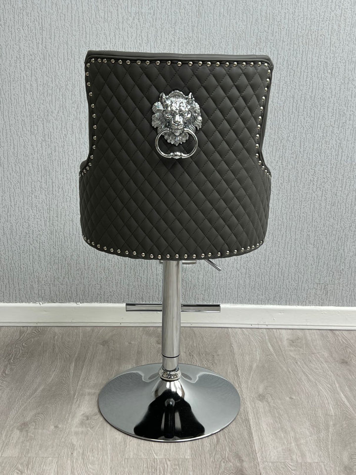 Marlowe Hudson Grey PU Bar Stool