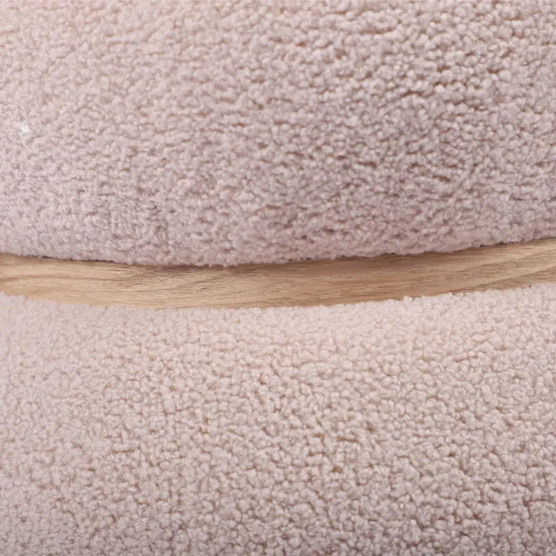 Beige Bouclé Ottoman Lina Home