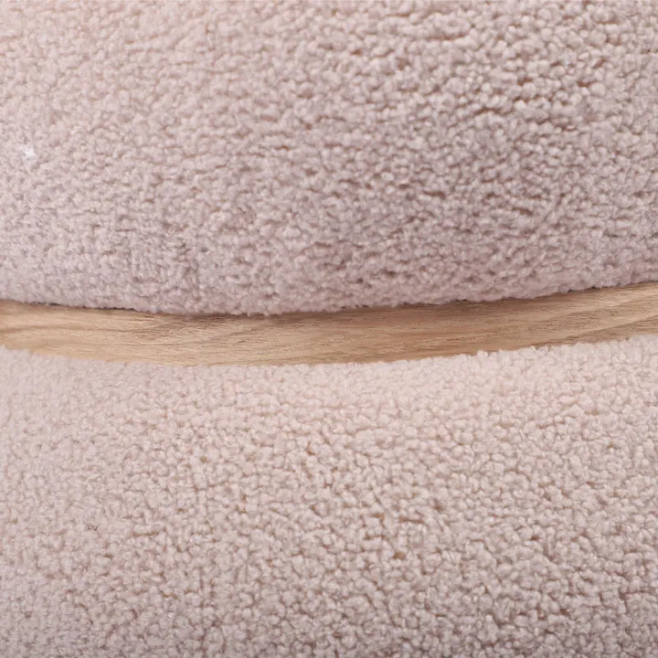 Beige Bouclé Ottoman Lina Home