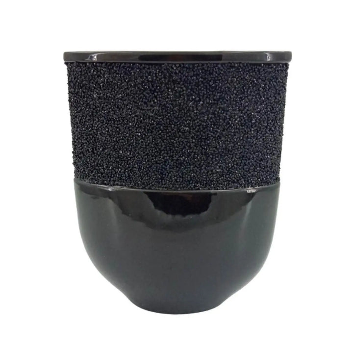 Black Glitz And Glaze Vase Lina Home