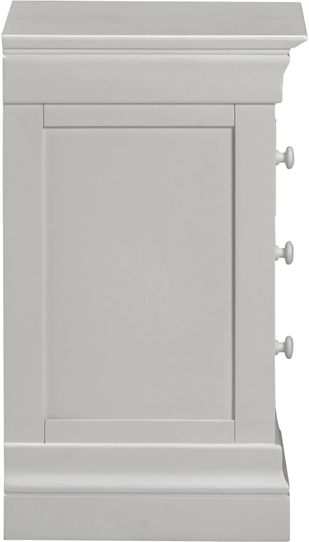 Bordova 3 Drawer Bedside in Pebble Grey Seconique Furniture