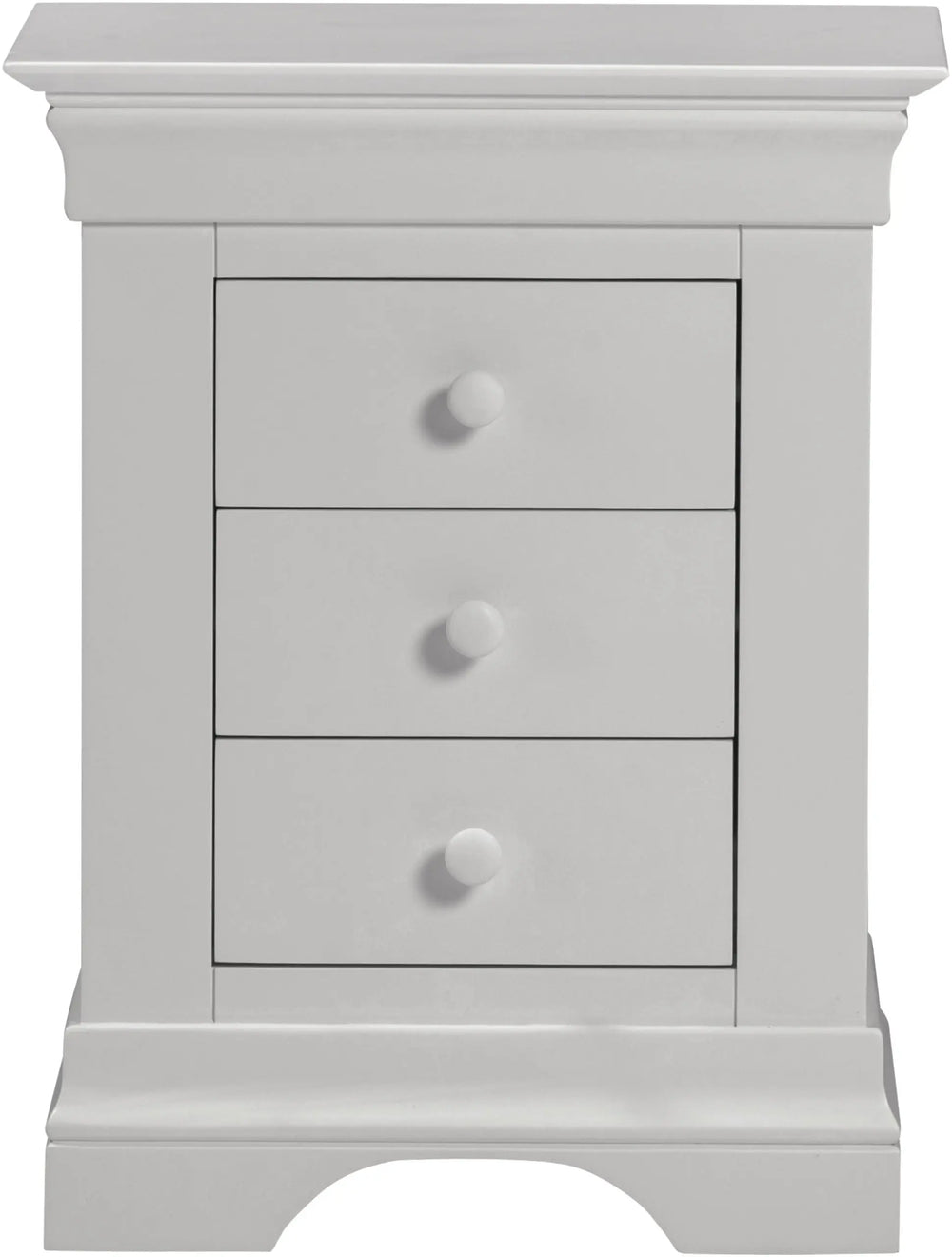 Bordova 3 Drawer Bedside in Pebble Grey Seconique Furniture
