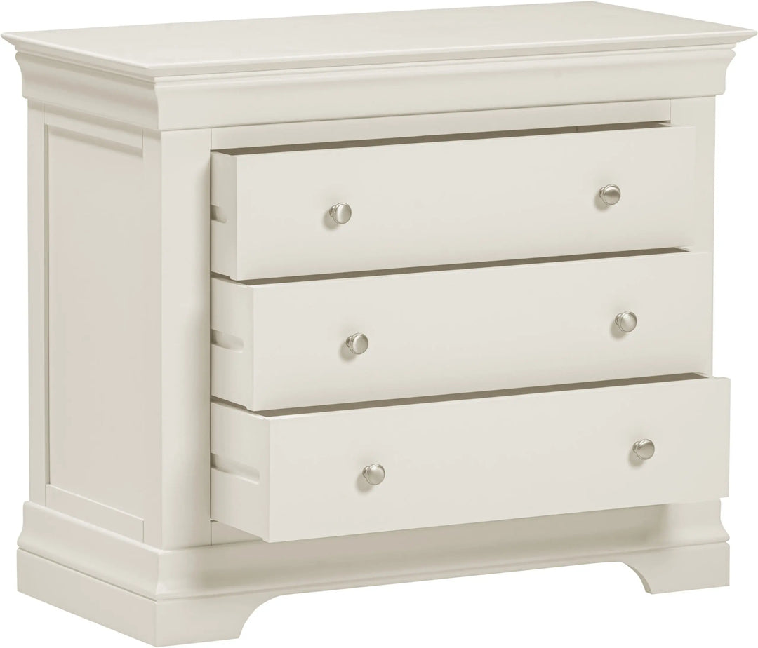 Bordova 3 Drawer Chest in Ivory Seconique Furniture