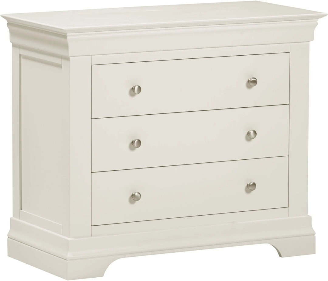 Bordova 3 Drawer Chest in Ivory Seconique Furniture