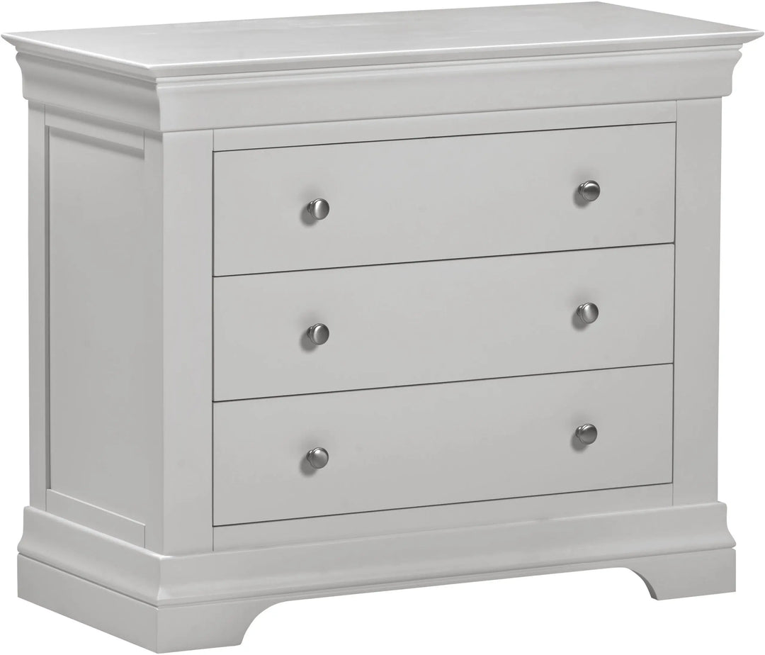 Bordova 3 Drawer Chest in Pebble Grey Seconique Furniture