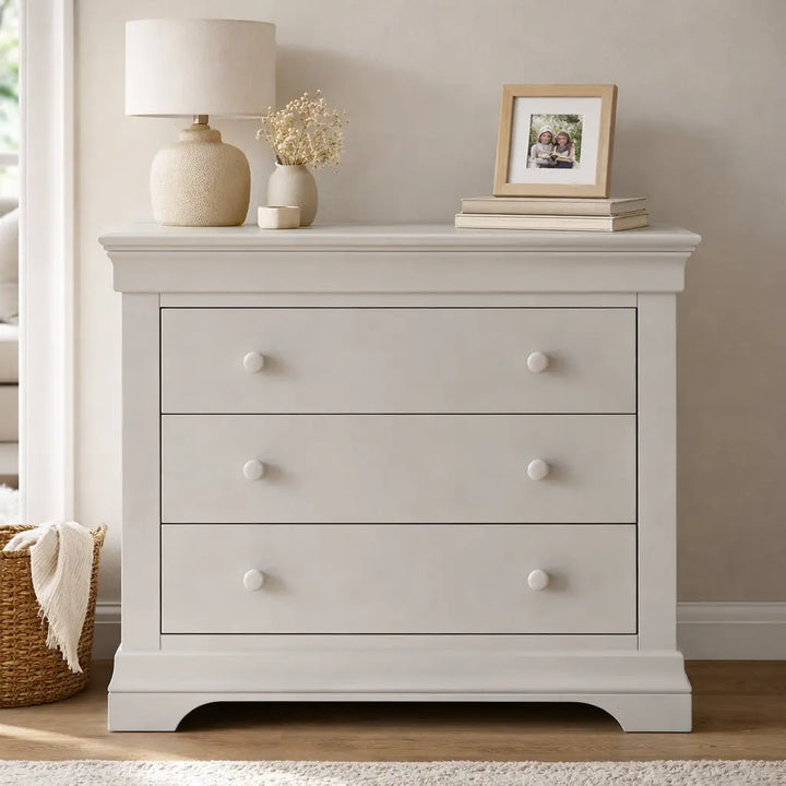 Bordova 3 Drawer Chest in Pebble Grey Seconique Furniture