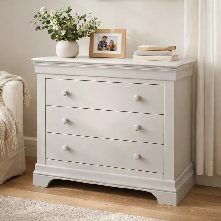 Bordova 3 Drawer Chest in Pebble Grey Seconique Furniture