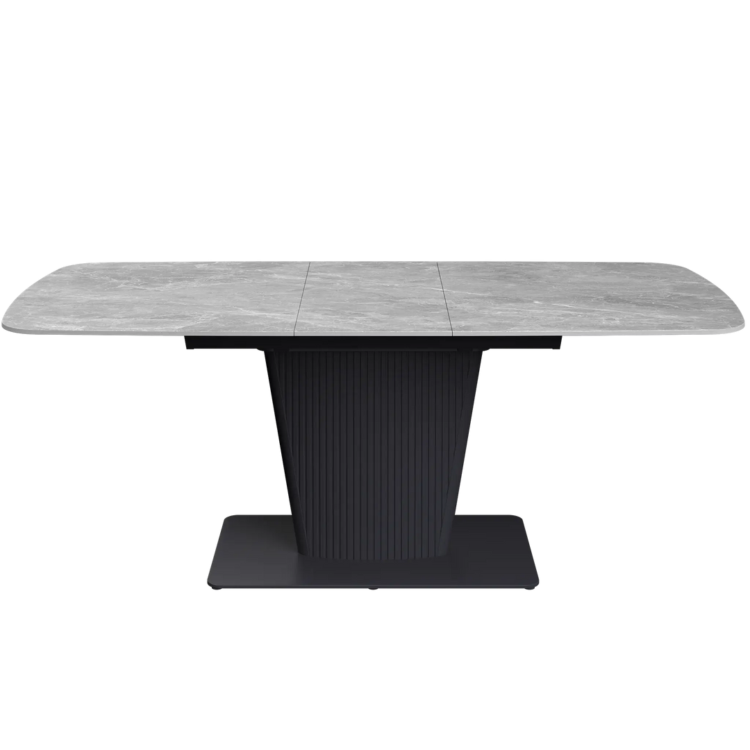 Estello 160-200cm Light Grey Ceramic Extending Dining Table Torelli