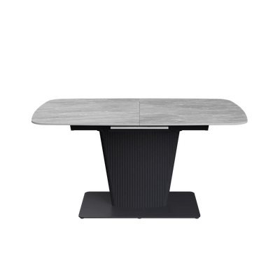 Estello 160-200cm Light Grey Ceramic Extending Dining Table Torelli