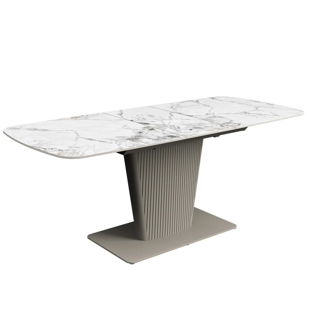 Estello 160-200cm White Ceramic Extending Dining Table Torelli