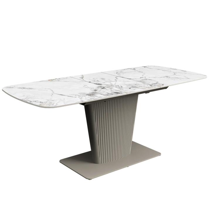 Estello 160-200cm White Ceramic Extending Dining Table Torelli