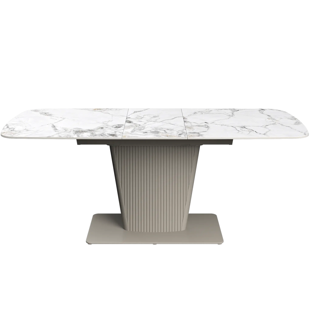Estello 160-200cm White Ceramic Extending Dining Table Torelli