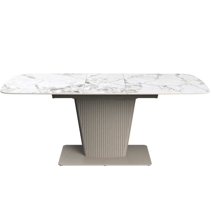 Estello 160-200cm White Ceramic Extending Dining Table Torelli
