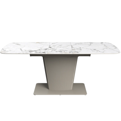 Estello 160-200cm White Ceramic Extending Dining Table Torelli