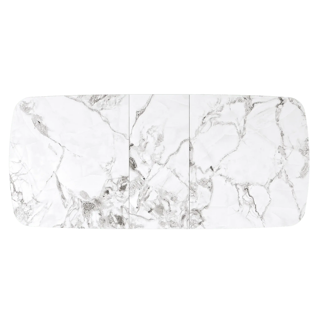 Estello 160-200cm White Ceramic Extending Dining Table Torelli