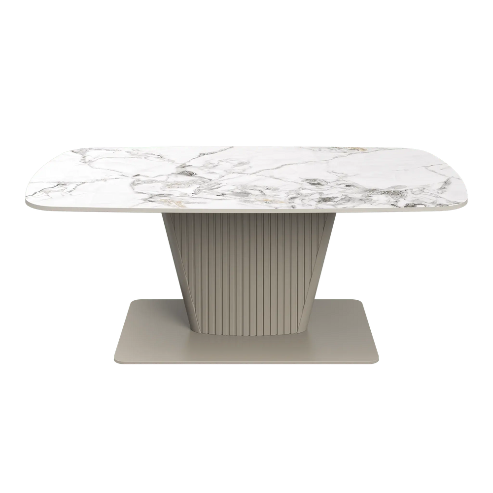 Estello White Ceramic Coffee Table Torelli