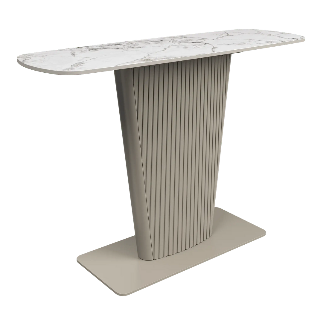 Estello White Ceramic Console Table Torelli