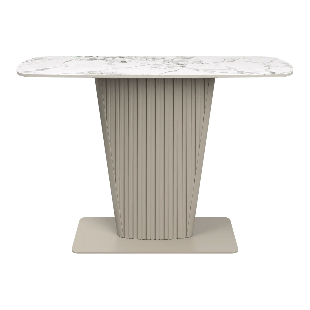 Estello White Ceramic Console Table Torelli