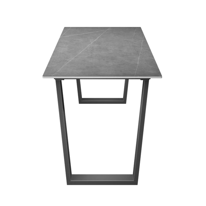 Ceretto Matte Grey 140cm Ceramic Dining Table with Corner Bench & 2 Chairs Torelli