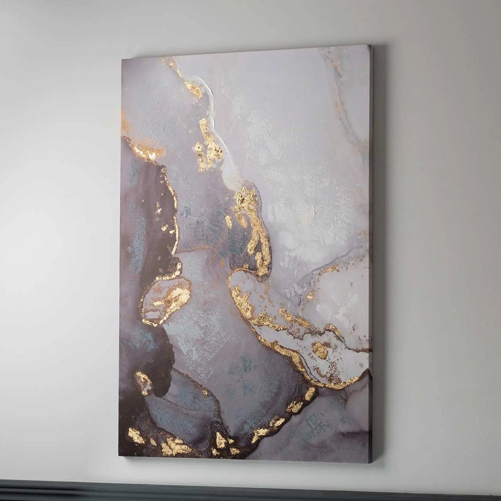 Marble Effect Abstract Canvas Wall Art Lina Home