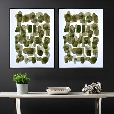 Green Abstract Canvas Wall Art – 62x82 cm Lina Home