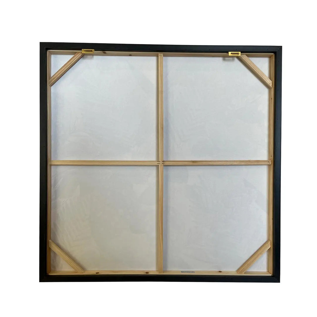 Framed Nature Canvas Wall Art in Blue, Grey & Black Lina Home