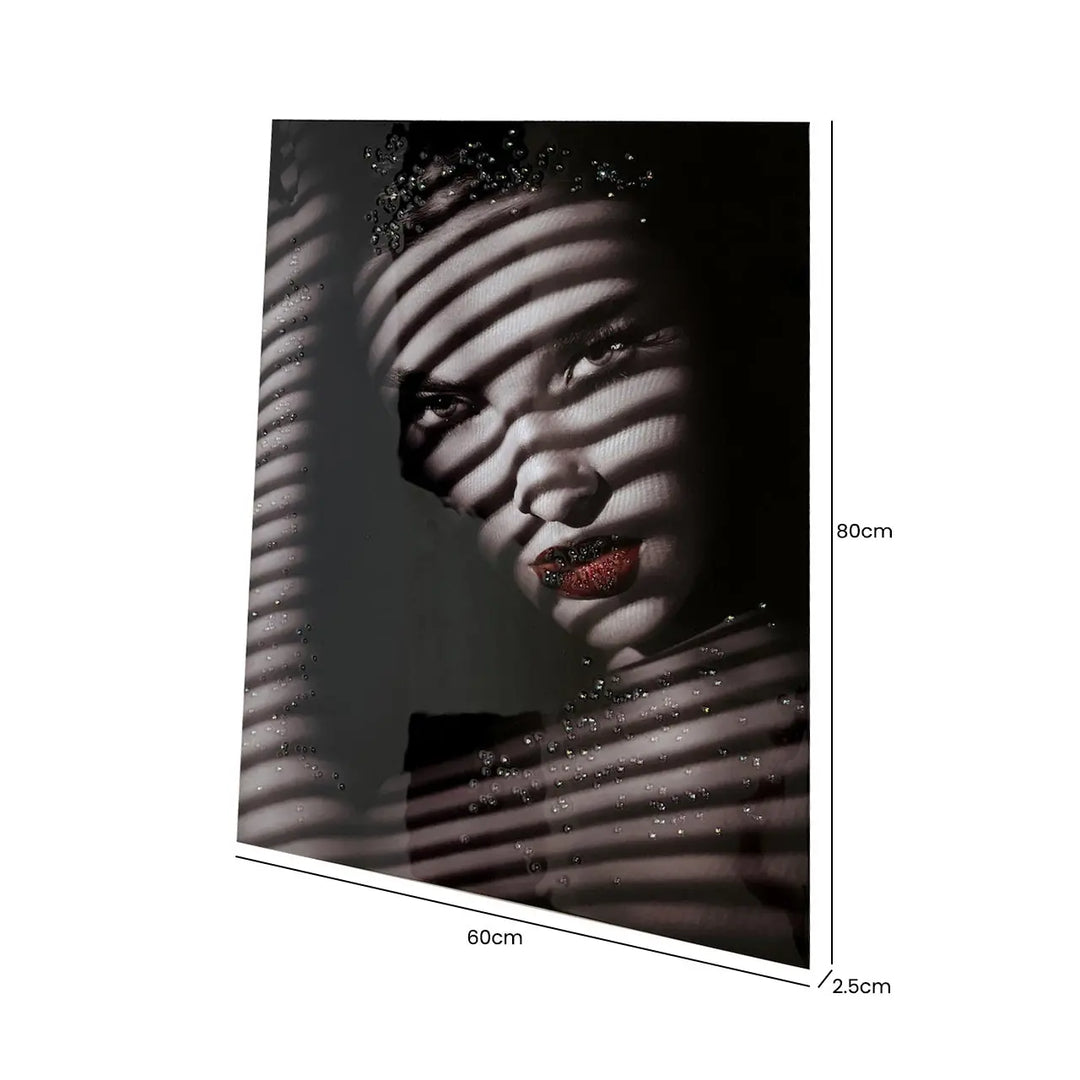 Black & White Face Canvas Wall Art Lina Home