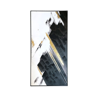 Framed Black & White Abstract Canvas Wall Art Lina Home