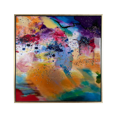 Framed Multicoloured Abstract Canvas Wall Art Lina Home