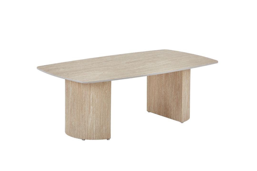 Ophelia Beige Ceramic Coffee Table