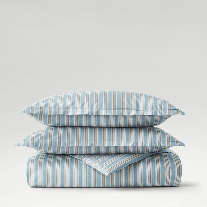 Christy Calder Stripe Duvet Set in Blue