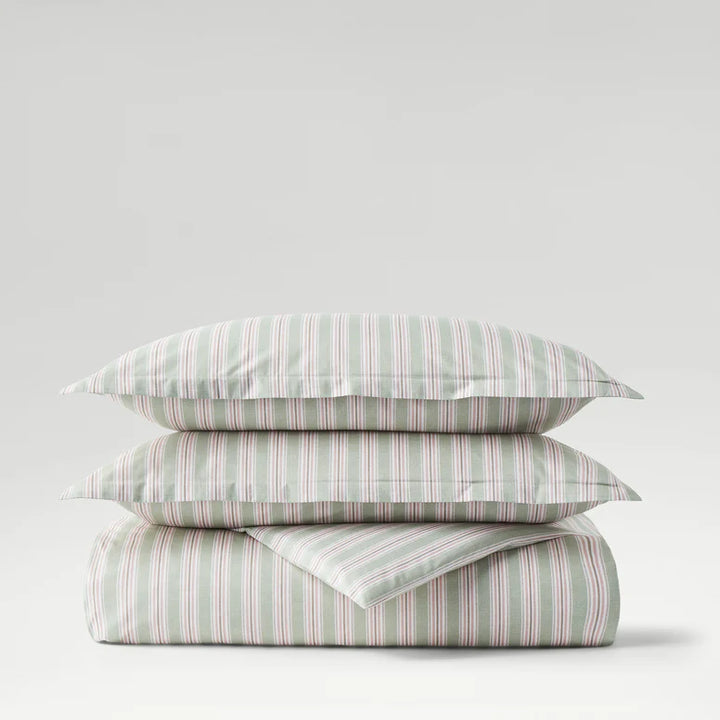 Christy Calder Stripe Duvet Set in Pink