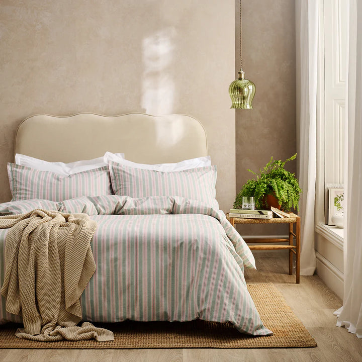 Christy Calder Stripe Duvet Set in Pink