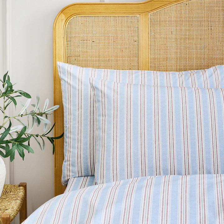 Christy Calder Stripe Standard Pillowcase Pair in Blue
