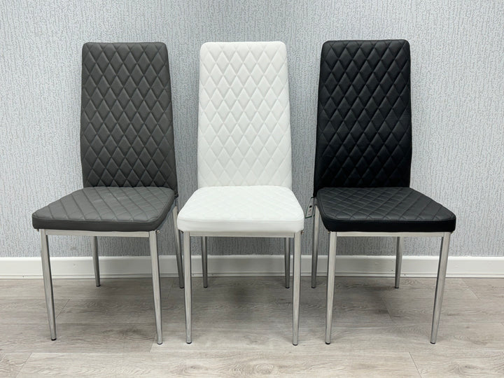 Claridge White PU Dining Chair