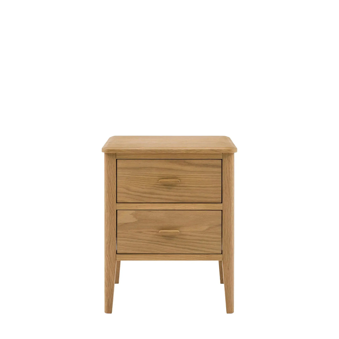 Camden 2 Drawer Bedside Natural   Nicholas John Interiors