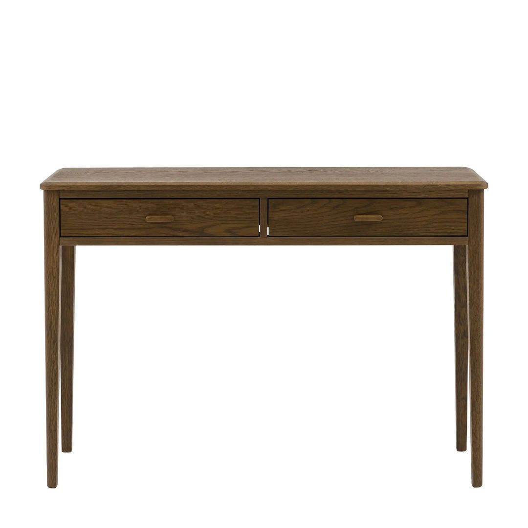 Camden 2 Drawer Console Table Walnut   Nicholas John Interiors
