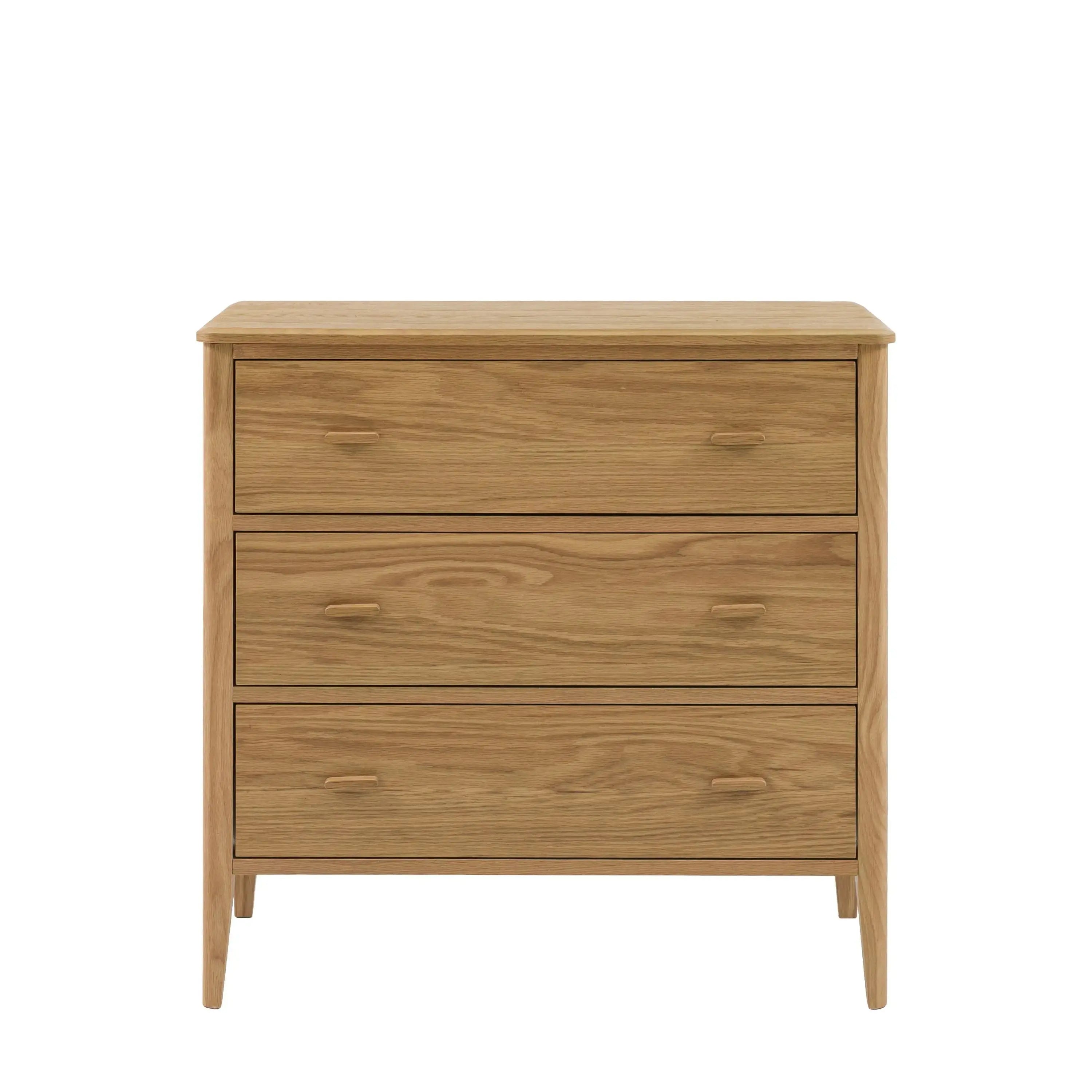 Carter 3 Drawer Chest | Natural Wood Storage Unit – NJ Home Interiors