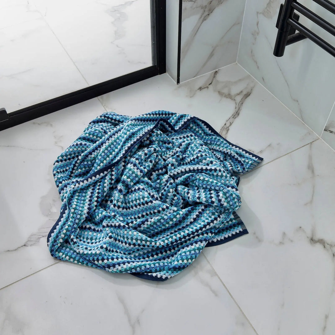 Christy Carnaby Stripe Bath Sheet Blue CHRISTY LUX-HOM