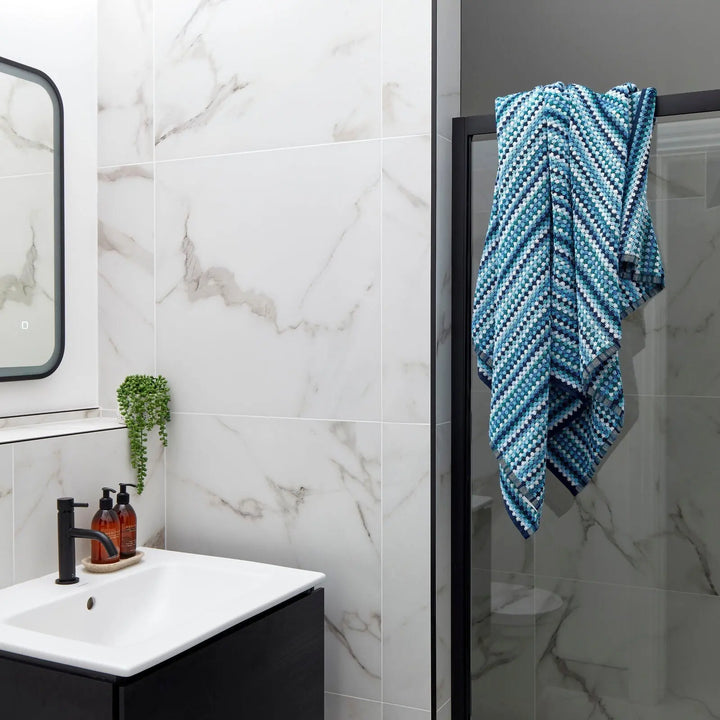 Christy Carnaby Stripe Bath Sheet Blue CHRISTY LUX-HOM