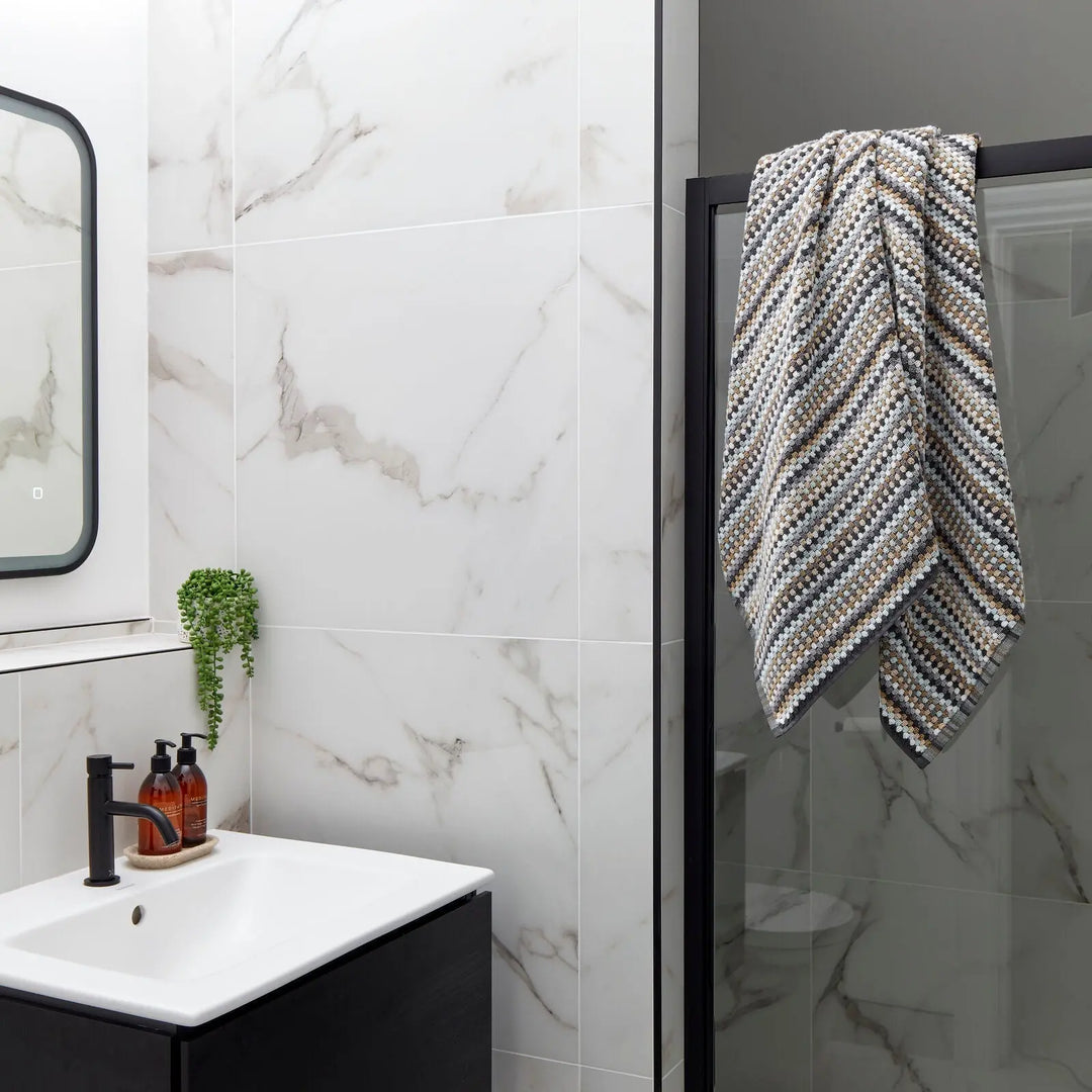 Christy Carnaby Stripe Bath Sheet Neutral CHRISTY LUX-HOM