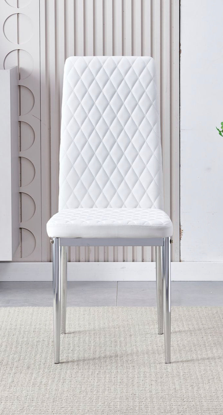 Claridge White PU Dining Chair