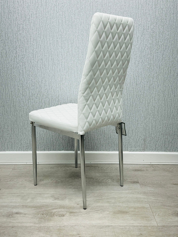 Claridge White PU Dining Chair