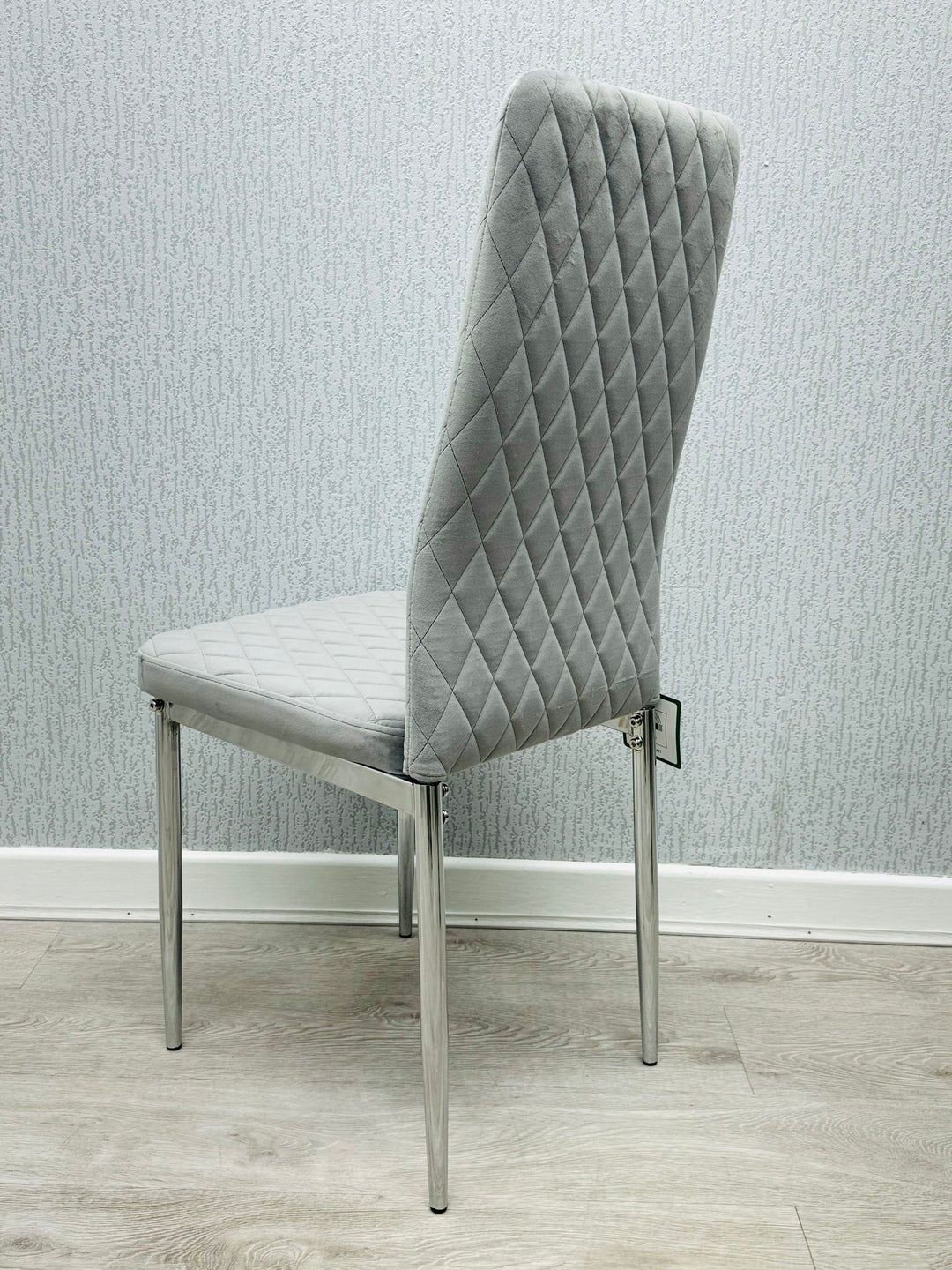 Claridge Light Grey Velvet Dining Chair