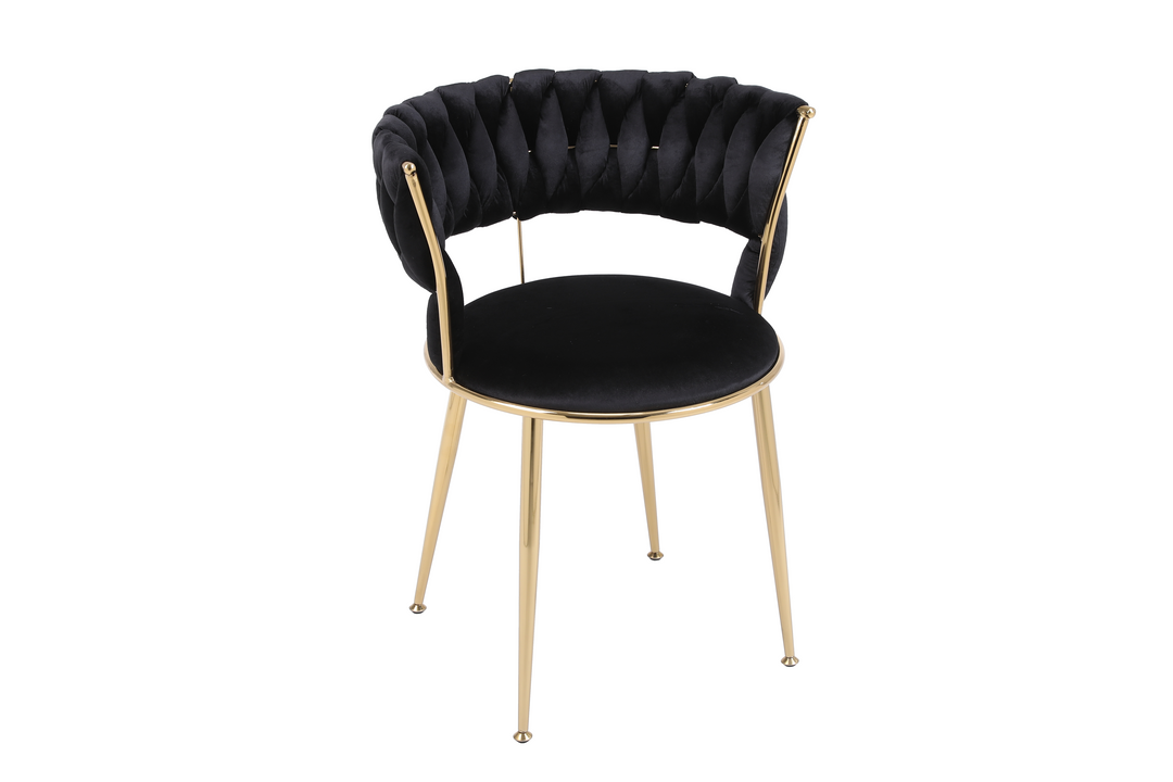 Caspian Black & Gold Dining Chair