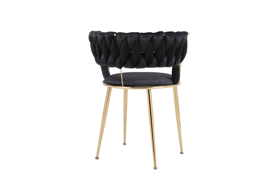 Caspian Black & Gold Dining Chair